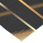 Chemin De Table Court Abstrait noir et or (Coin)