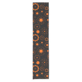 Chemin De Table Court Abstrait Orange moderne Cercles & Etoiles Motif (Devant)