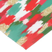 Chemin De Table Court Abstrait rouge et vert (Coin)