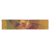 Chemin De Table Court Abstrait Rouge Orange Brown Vert Fractal Art Flowe (Horizontal)