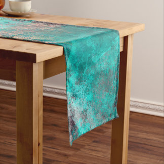 Chemin De Table Court abstrait turquoise turquoise grunge arrière - plan