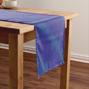 Chemin De Table Court Acceptation   Motif de Blue Indigo Violet Shibori