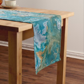 Chemin De Table Court Acrylique pour abstraite côte turquoise (In Situ)