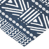 Chemin De Table Court Africain Bleu Denim Bogolan Coureur de table (Coin)