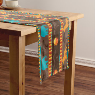 Chemin De Table Court Africain Tribal animal motif dînant coureur