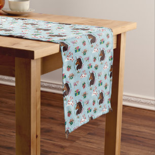 Chemin De Table Court Afro Unicorn Motif de vacances