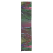 Chemin De Table Court Agate dynamique | Couleur rose et vert pour bijou (Devant)