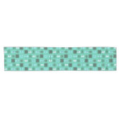 Chemin De Table Court Âge atomique formes simples Turquoise (Horizontal)