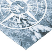 Chemin De Table Court Aiguille de compas monogramme forêt d'épinette d'h (Coin)