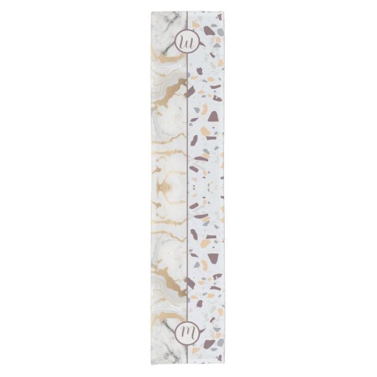 Chemin De Table Court Aimer Terrazzo-Marble sur mesure initiale (Devant)