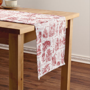 Chemin De Table Court Alice au pays des merveilles Citations Red Toile