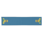 Chemin De Table Court Aloha Pineapple Collection Runner Table Turquoise (Horizontal)