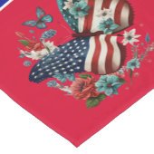 Chemin De Table Court American Star's And Stripes (Coin)