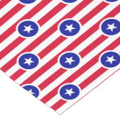 Chemin De Table Court American Star's And Stripes Short Table Runner (Coin)