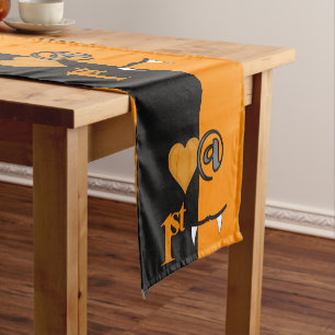 Chemin De Table Court Amour à la première bouchée Halloween