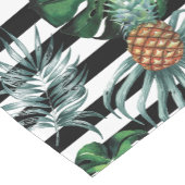 Chemin De Table Court Ananas tropical d'aquarelle avec les rayures (Coin)