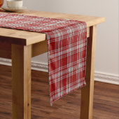 Chemin De Table Court Ancien Clan écossais Menzies Rouge Blanc Tartan Pl (In Situ)