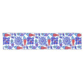 Chemin De Table Court Ancien tuile artisanale turque Tulipe Motif (Horizontal)