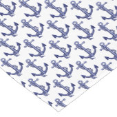 Chemin De Table Court Ancrage marin bleu et blanc classique (Coin)