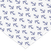 Chemin De Table Court Ancrages bleus et blancs classiques sur toute impr (Coin)