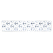 Chemin De Table Court Ancre nautique Marine Blue Table Runner (Horizontal)