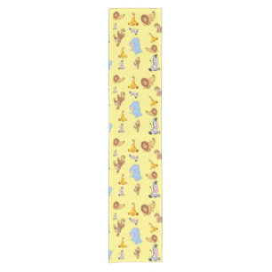 Chemin De Table Court animal safari mûre jaune - Giraffe, eleph