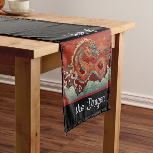 Chemin De Table Court Année du coureur de table Dragon (In Situ)
