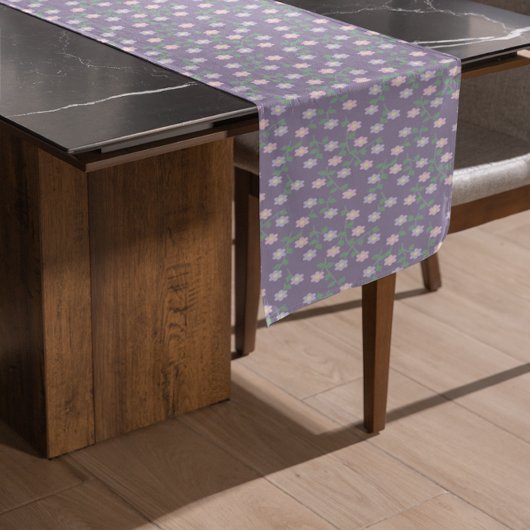 Chemin De Table Court Anniversaire Fleur Foncé