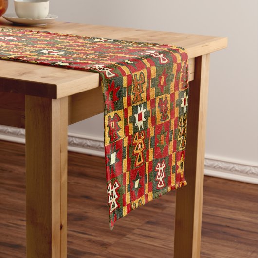 Chemin De Table Court Antique Inca Tribal Star Motif Imprimer (In Situ)
