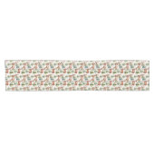 Chemin De Table Court Antler Deer Green Forest Motif (Horizontal)