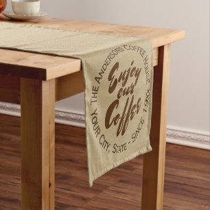 Chemin De Table Court "Appréciez notre café" à la maison ou les affai