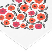 Chemin De Table Court Apricot Orange Flower Hearts (Coin)