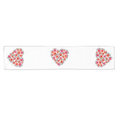 Chemin De Table Court Apricot Orange Flower Hearts (Horizontal)