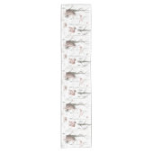 Chemin De Table Court Aquarelle Animaux forestiers (Devant)