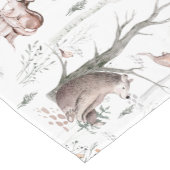 Chemin De Table Court Aquarelle Animaux forestiers (Coin)