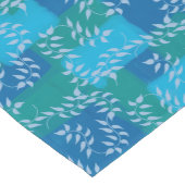 Chemin De Table Court Aquarelle bleu vert ivoire (Coin)