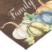 Chemin De Table Court Aquarelle Chute Citrouille Rustique Bois foncé (Coin)