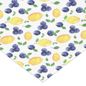 Chemin De Table Court Aquarelle Citron et bleuets (Coin)