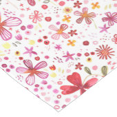 Chemin De Table Court Aquarelle de fleurs sauvages modernes (Coin)