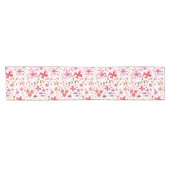 Chemin De Table Court Aquarelle de fleurs sauvages modernes (Horizontal)