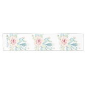Chemin De Table Court Aquarelle douce Pastel Blooming Cactus (Horizontal)