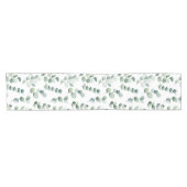 Chemin De Table Court Aquarelle eucalyptus feuilles (Horizontal)