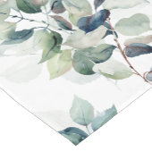 Chemin De Table Court Aquarelle eucalyptus feuilles (Coin)