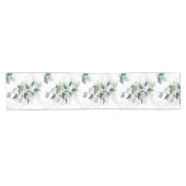 Chemin De Table Court Aquarelle eucalyptus feuilles (Horizontal)
