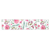 Chemin De Table Court Aquarelle Florale (Horizontal)