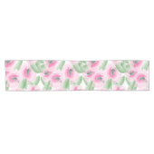 Chemin De Table Court Aquarelle florale (Horizontal)