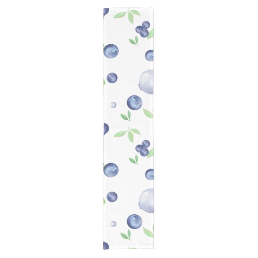 Chemin De Table Court Aquarelle fraîche d'été (Devant)