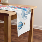 Chemin De Table Court Aquarelle Happyland Noël Illustration (In Situ)