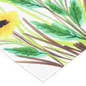 Chemin De Table Court Aquarelle Jaune Floral (Coin)