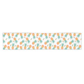 Chemin De Table Court Aquarelle Motif d'ananas en blanc (Horizontal)